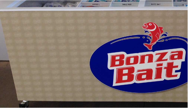 Bonza Bait branded freezer unit